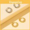 Stijlvolle Geometrische Legering Oorbellen Voor Vrouwen Chique Eenvoudig Hoepel Ontwerp