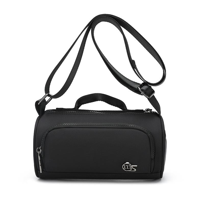 Cylinder Women's Bag Solid Color Nylon Bag Mobile Phone Bag Shoulder Crossbody Bag
