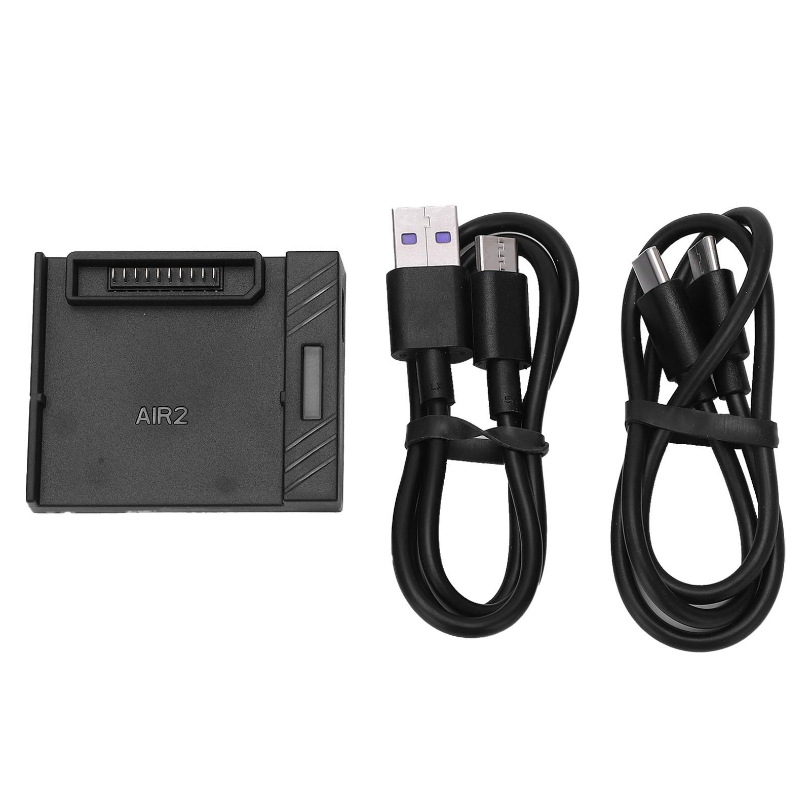 Зарядное устройство для аккумулятора дрона с USB-кабелем, пластиковый корпус, черный, комплекты зарядных устройств для аккумуляторов дрона для DJI AIR