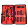 18-Piece Black Manicure Set: Nail Clippers & Art Tools