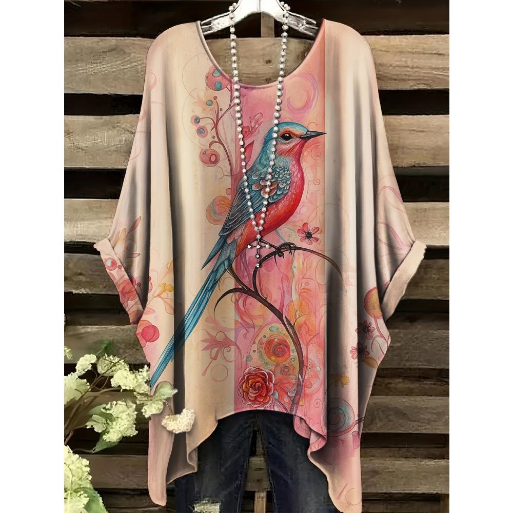 

Summer Cartoon Cat Fashion Short Sleeve Animal 3D Printed Irregular Hem O- Neck Tees T Shirt for Women Retro Daily Casual Tops 5XL