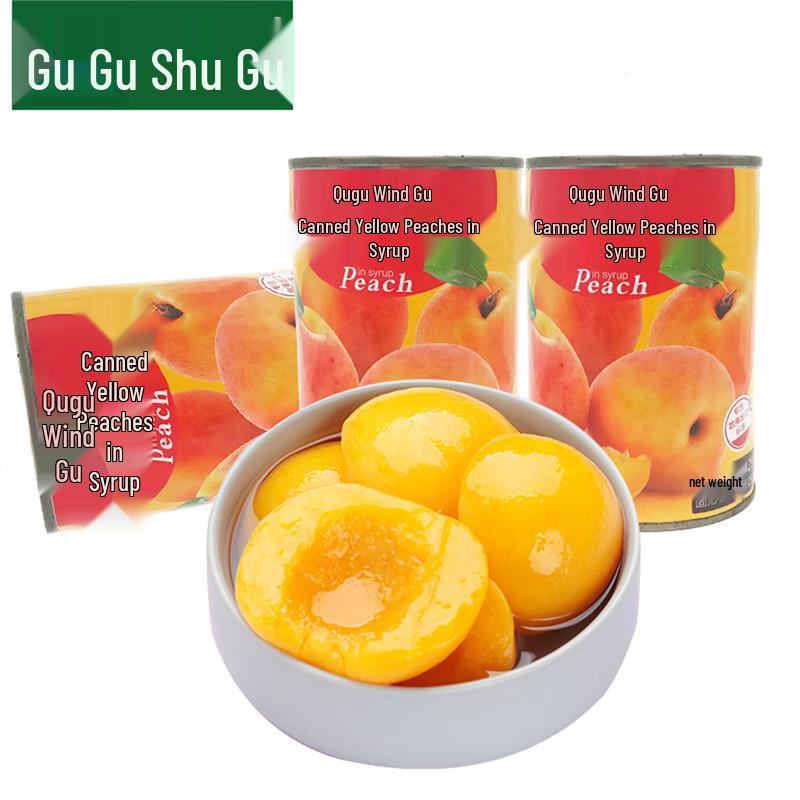 Qu Gu Hubei Zigui Canned Yellow Peaches