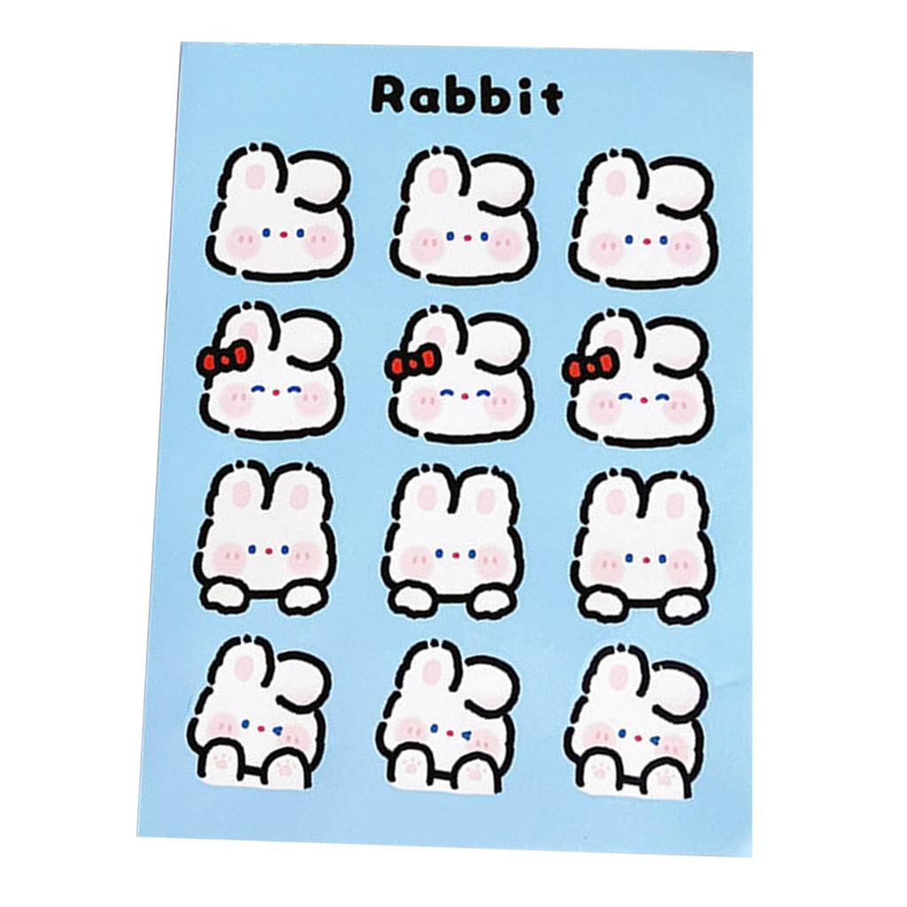 Rabbit Stickers for Journal Cute Bunny Stickers for Decor Seal Kawaii Animal Stickers for Planner
