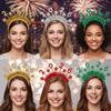 Sweet 2026 Happy New Year Headband Cute Glitter Hair Hoop Star Strip Headwear  Party Decoration