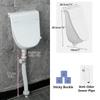 Urinario de Pared con Tapa Urinario Comercial Baño Garaje Descarga a Prueba de Salpicaduras Desviador de Orina Ajustable con Manguera para Hogar