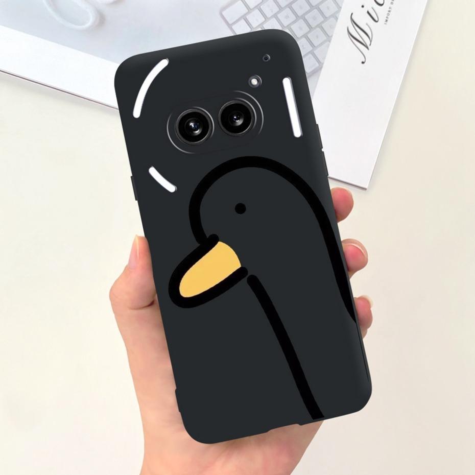 Für Nichts Telefon (2a) (2) Schwarze Silikon-Schutzhülle Für Nothing Phone2 Phone 2a Niedliche Cartoon-Weichschalen