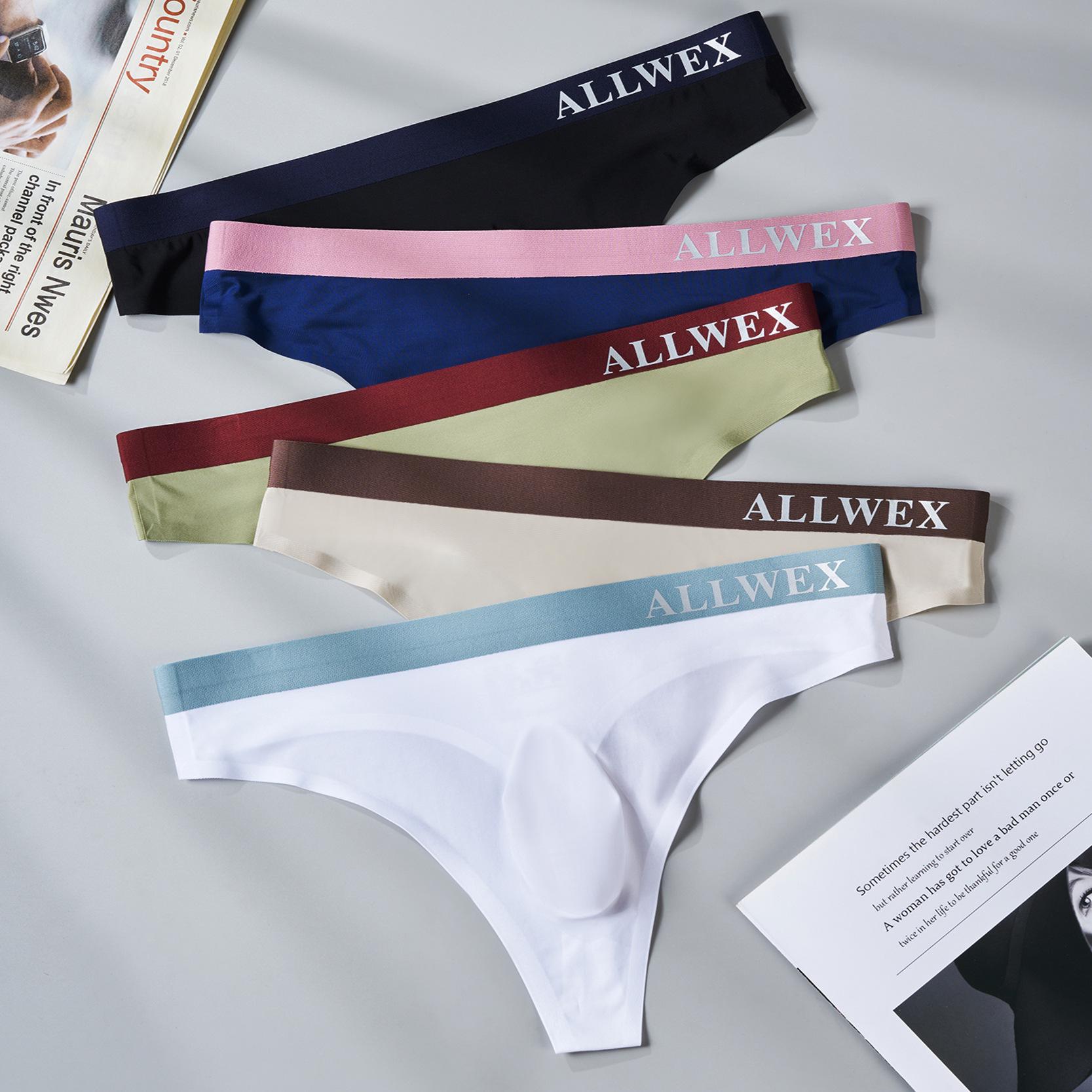 

Men s Low-Waist Ice Silk Seamless Triangle Briefs and T-Back Underwear 2XL