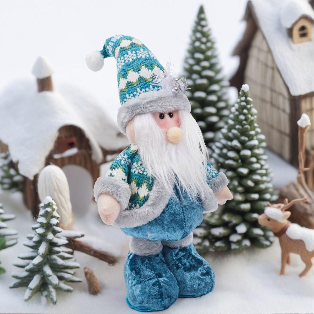 Snowman Elk Christmas Telescopic Doll Ornaments Cute Merry Christmas Decoration  New Year Supplies