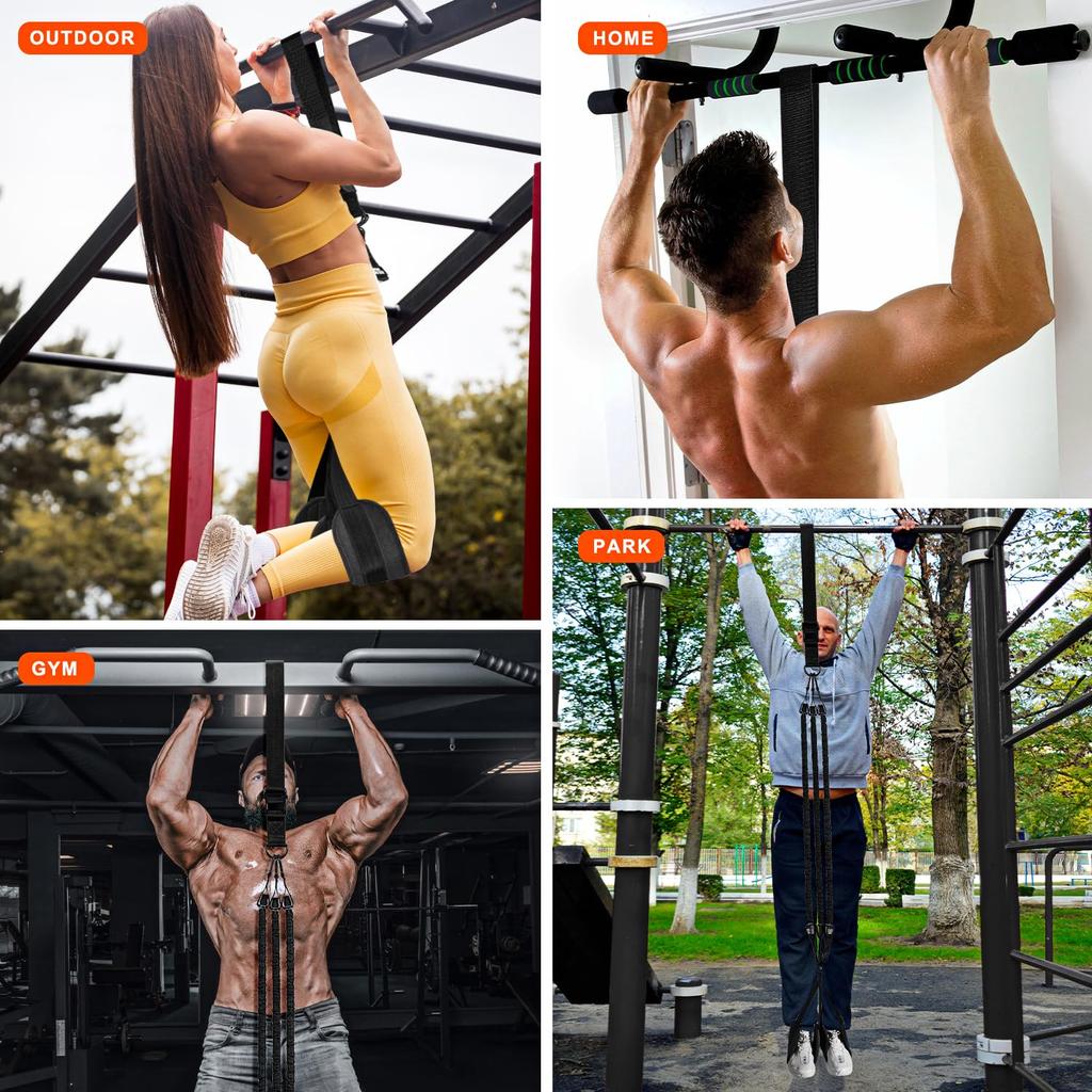 Assisted Belt Pull Up Bands 75-300 LBS Multifunctional Assist Belt Strength Training Fitness Tools High Intensity Pull Up Band