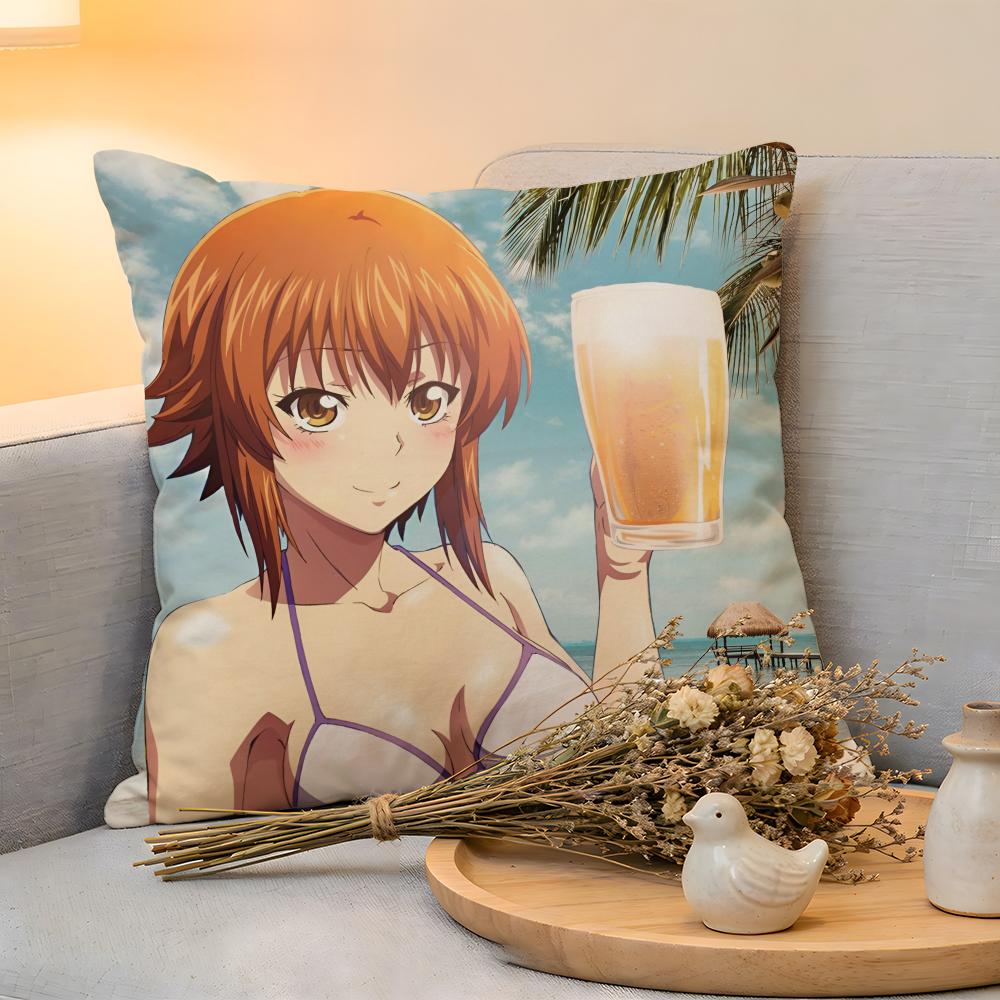 Cushion Cover Linen SkinFriendly Soft Decorative Case for Sofa Home Decor Anime GGrand Blue Dreaming Pillow cover