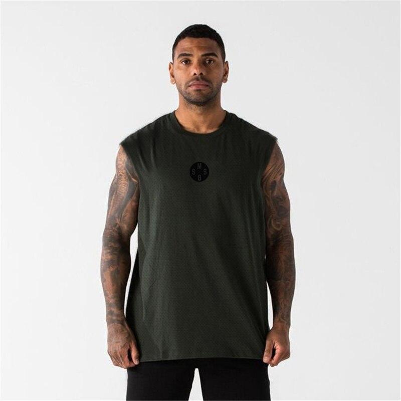 Muscleguys   Neues Herren Fitness Top Bedrucktes Shirt Sommer Sport T-Shirt  Schnelltrocknende Weste Laufen Bodybuilding