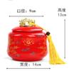 Ceramic Tea Pot with Lid Wedding Gift Red Gold Dragon Green Tea Candy Chinese Medicine Sealed Storage Tank Tea Bag Storage Box