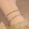 Gold-Plated Icy Bangle: Women's High-End Luxury Bracelet Accessory