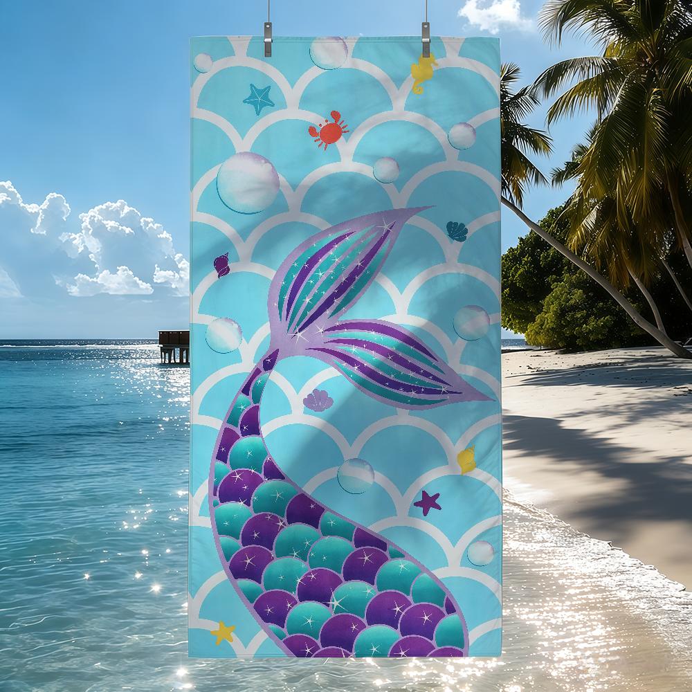 The Enchanting Mermaid Shines Towel Quick Drying Beach Towels Are Suitable For Swimming Pools Camping Yoga And The Gym