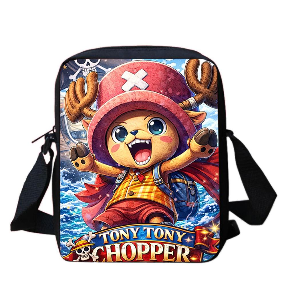 One Piece Cartoon Crossbody Bag Lightweight Adjustable Strap Casual Daily Bag Ideal Gifts For Boys Girls Bolsa Infantil Menina