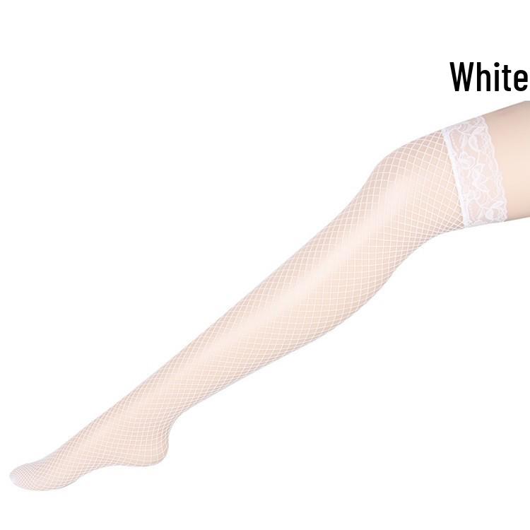 Sexy Black Fishnet Over-the-Knee Lace Stockings