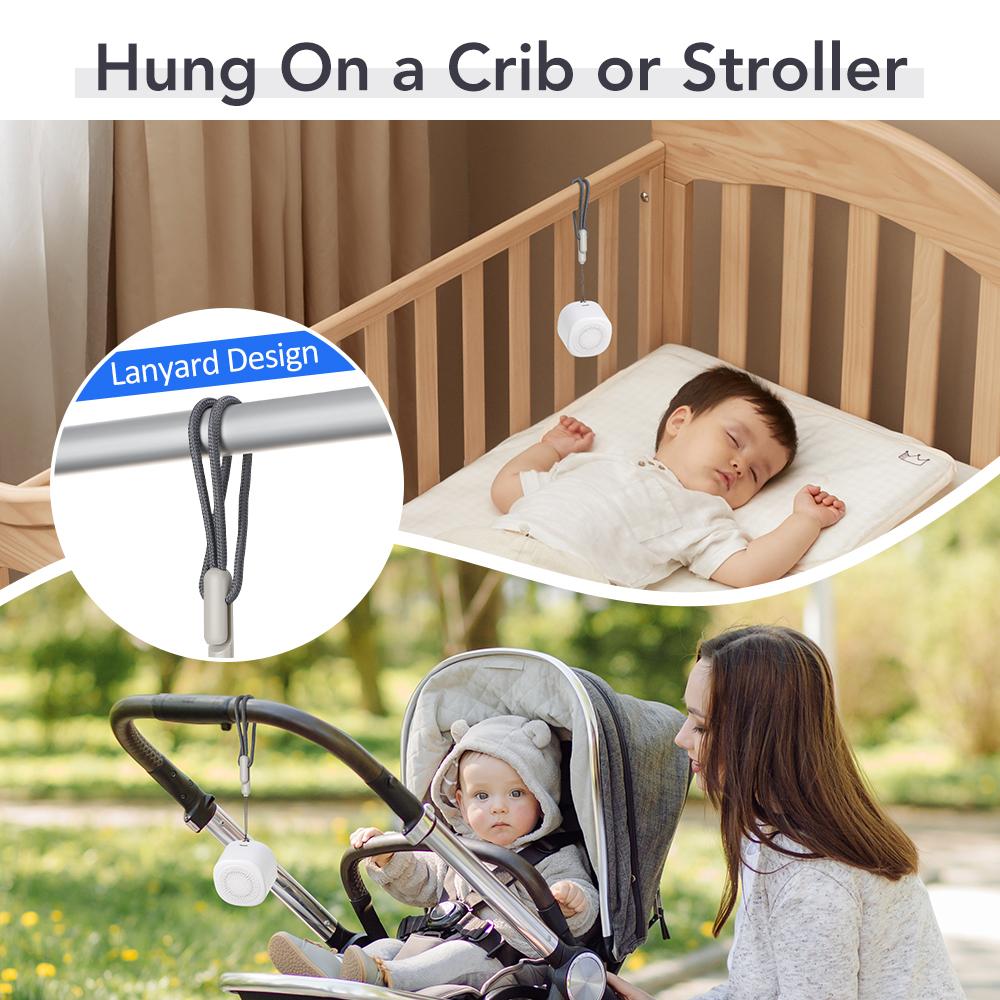 Portable Baby White Noise Sleep Machine 10 Soothing Sounds 7 Night Light Colors Sleep Sound Player Timer for Baby Kids Adults