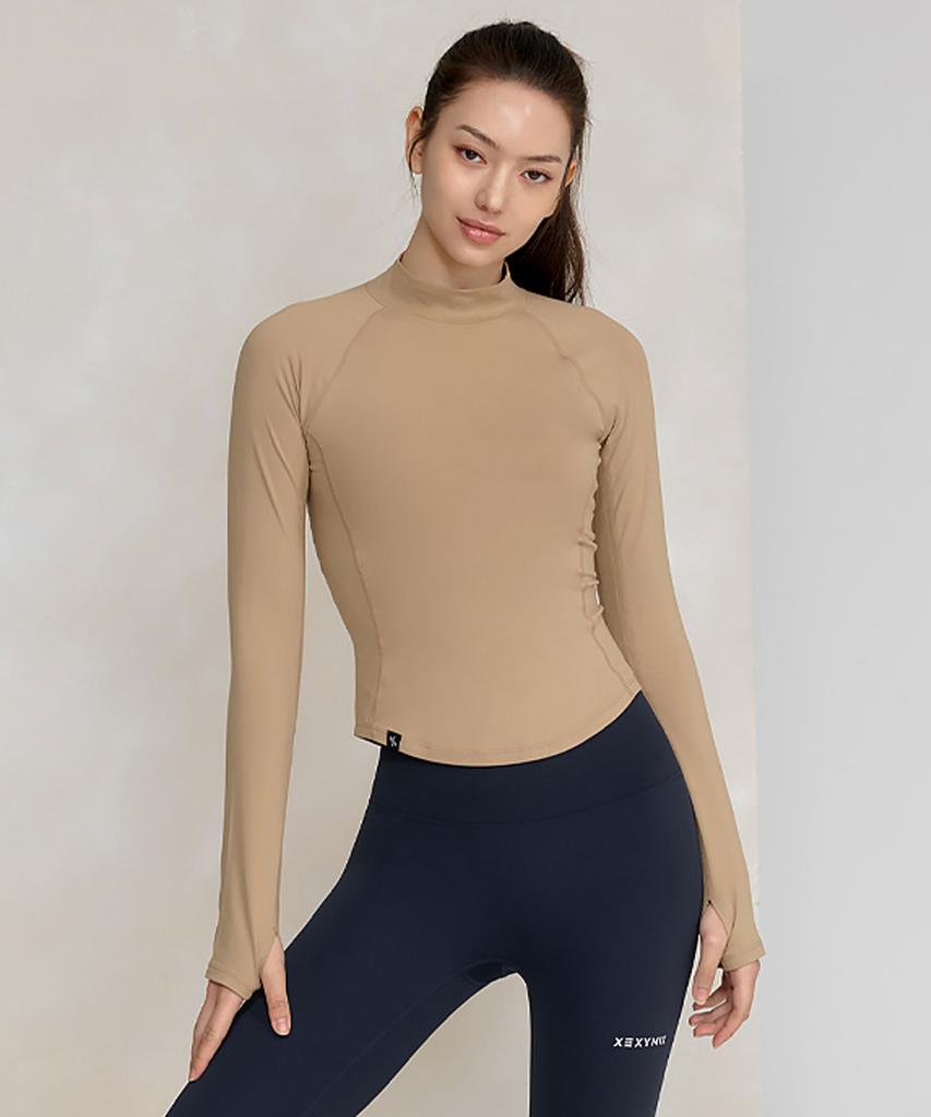 XEXYMIX Peach-Like Mock Neck Long Sleeve Xwflt06J3 (A Type)