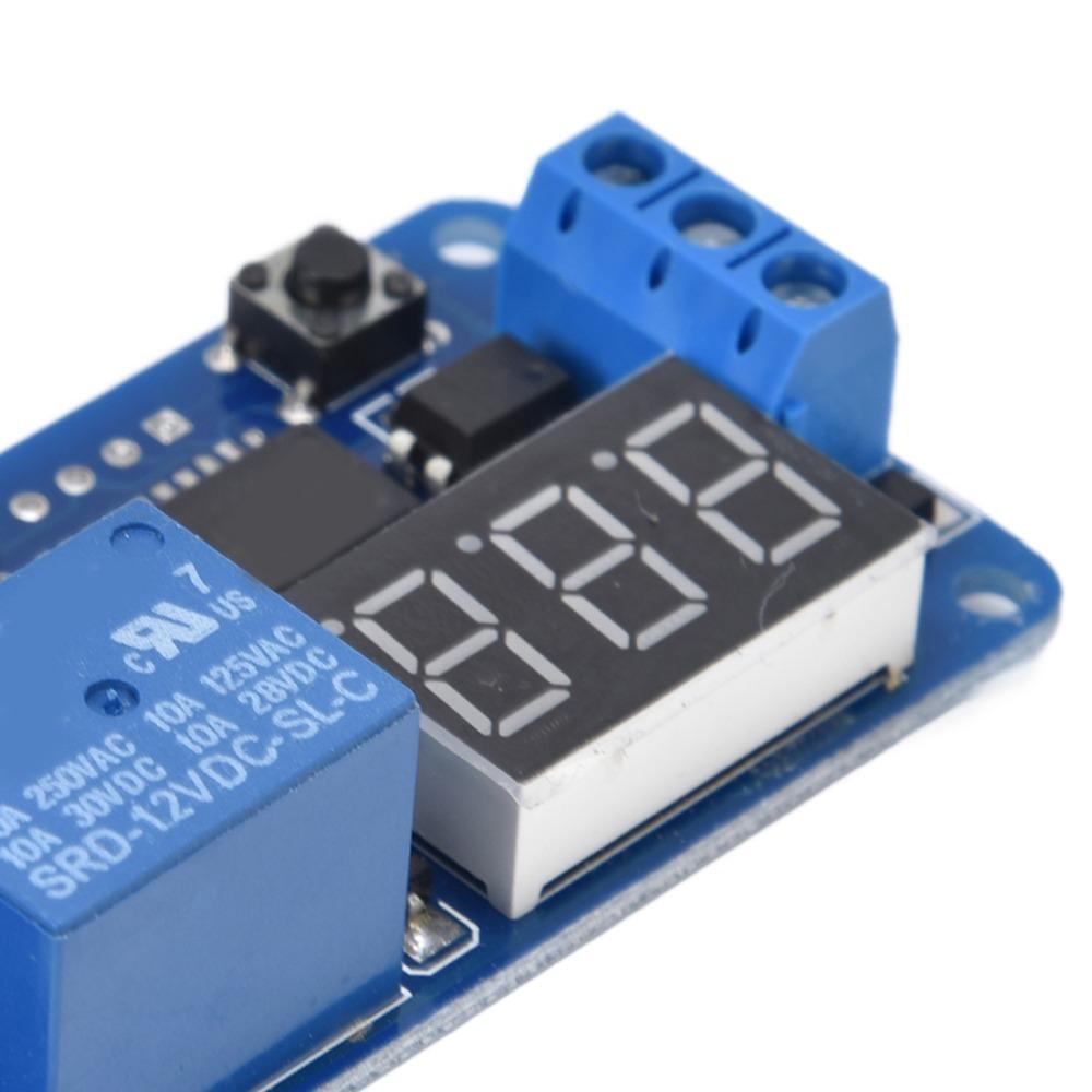 Módulo de Relé Temporizador de 12V con Pantalla LED Módulo de Relé con Pantalla LED Proyectos Electrónicos