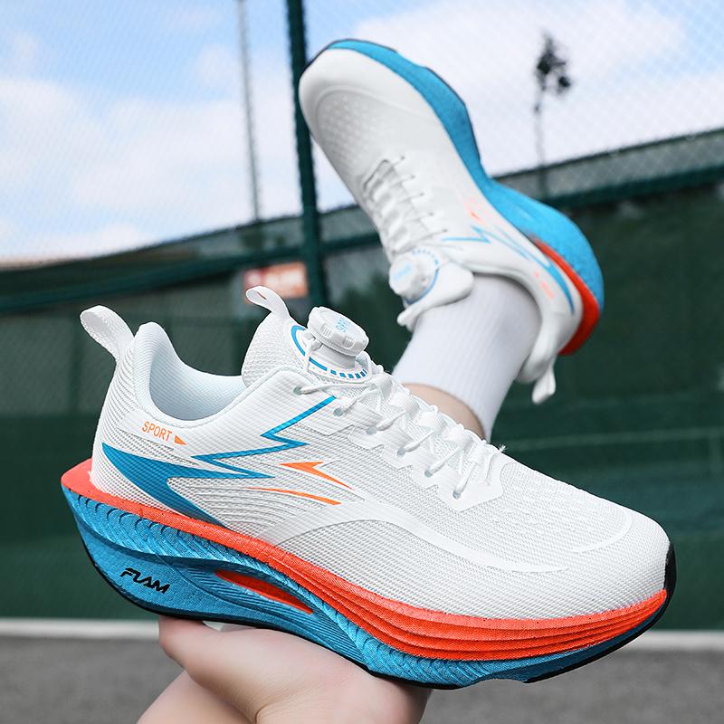 

Women Rotating Buckle Carbon Board Marathon Men Sports Lightweight shoes Women Athletic Nonskid Sneakers Men Casual Running Shoe 36