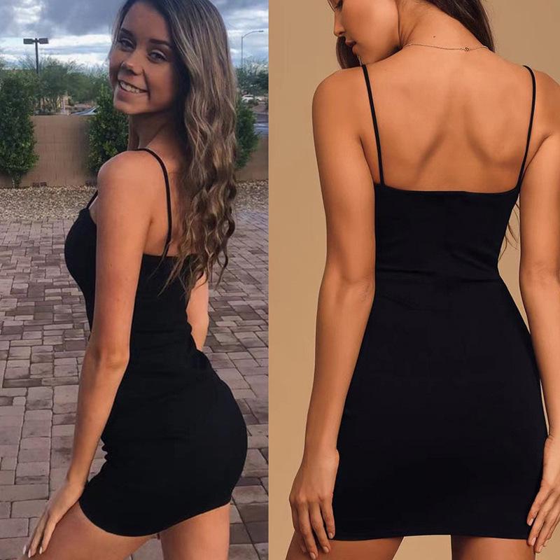 Women's European & American Bodycon Party Dresses - Sexy Strappy Pencil Skirts for Evening Events