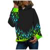Women's Casual Tie-Dye Butterfly Printing Long Sleeve Blouse Hooded Sweater