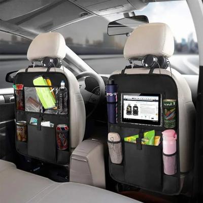 Organizer per sedile posteriore auto con supporto per tablet touch screen, tasche portaoggetti per auto, protezioni per schienale sedile auto, accessori per auto
