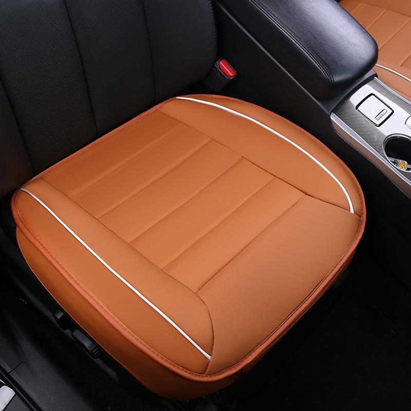 Universal Car Seat Cushion Set: Luxury Nappa Leather, All-Season, Backless Design, Fits Five Seats