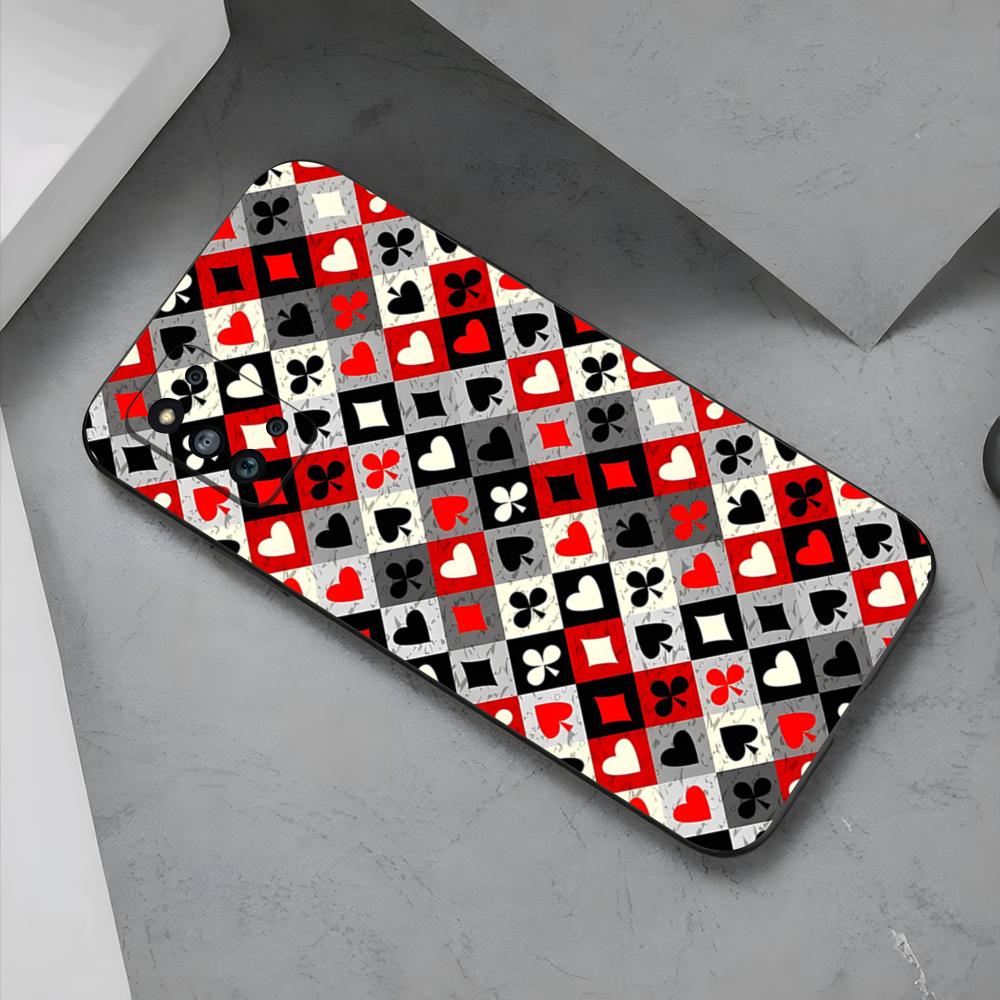 Poker Card Back Design Phone Case For Samsung S26 S25 Edge S24 S23 S22 S21 S20 Ultra Plus Fe Galaxy Silicon Cover