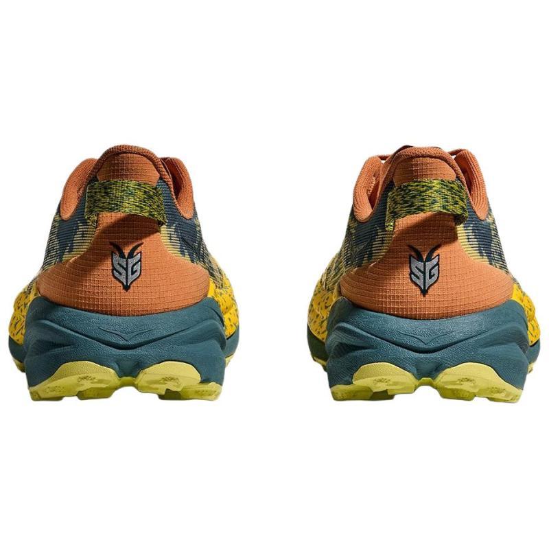 HOKA ONE ONE Speedgoat 6 Cushioning, Wear Resistant Low Top Running Shoes Men's Yellow Orange Sneakers 1147791-TTT
