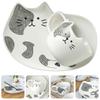 A Set of Cute Cat Ceramic Cups, Exquisite Drinks, Toasts, Toasts.