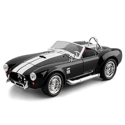 1: 22 Cobra Convertible Sports Car Model Ornament, Rebound Light, Children's Toy Car Simulation Car Model Advanced Collectibles