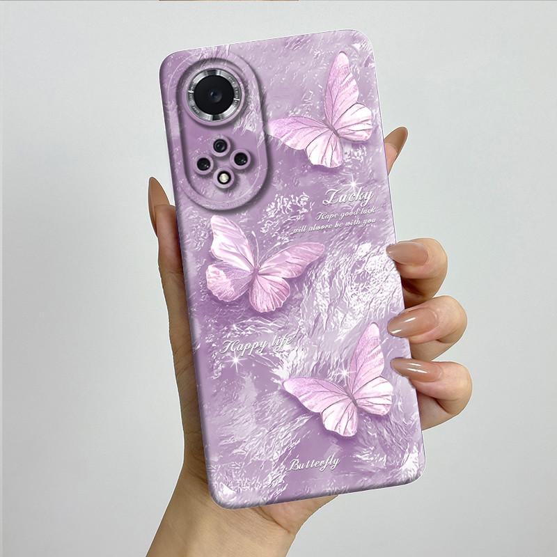 For Huawei Nova 9 / Honor 50 Phone Case NAM-LX9 NTH-NX9 Soft Silicone Sweet Painted Protective Back Cover Cute Printed Casing