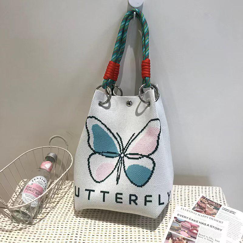 

Korean-Style Knitted Bucket Handbag - Versatile Women s Fashion for Travel & Shopping 2026