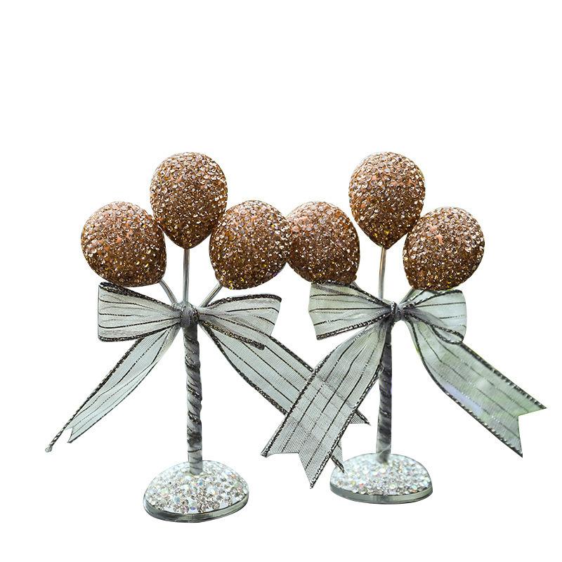 1pc Creative Rhinestone-Studded Balloon Car Ornament, Confession Balloon Car Decoration, Valentine s Day Luxury Car Accessories, Holiday Gift
