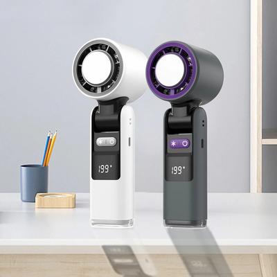 Mini Handheld Turbo Fan Foldable Design 1-199-Speed Wind 4000mAh Rechargeable Digital Display Protable Pocket Fans for Outdoor