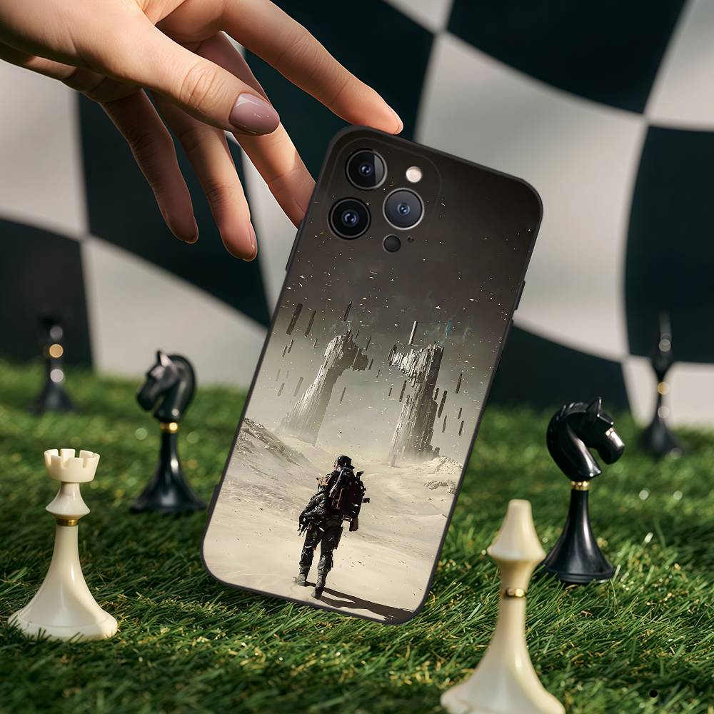 

D-Death S-Stranding Game Phone Case Phone Case For Iphone 17 Air 16 15 14 13 12 11 Pro Plus Max Black Soft Silicone TPU iPhone 14