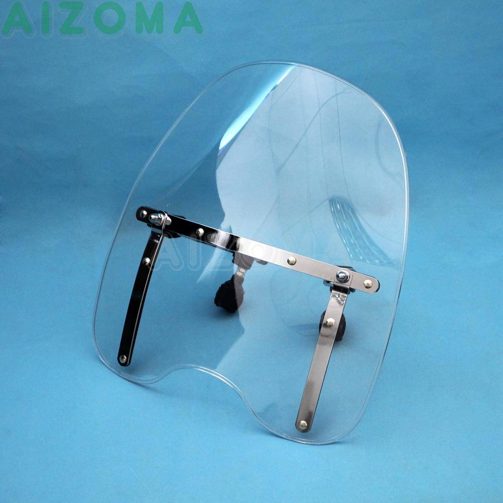 Motorcycle Clamp Mount Windshield Universal Standards Wind Screen Kit For BMW Kawasaki HONDA Shadow VT750 VT500 VTX750 VTX1800