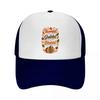 Autumn Harvest Gratitude Script Quot Mesh Baseball Cap Casual Hat Outdoor  For Womens Unisex FeUnisex