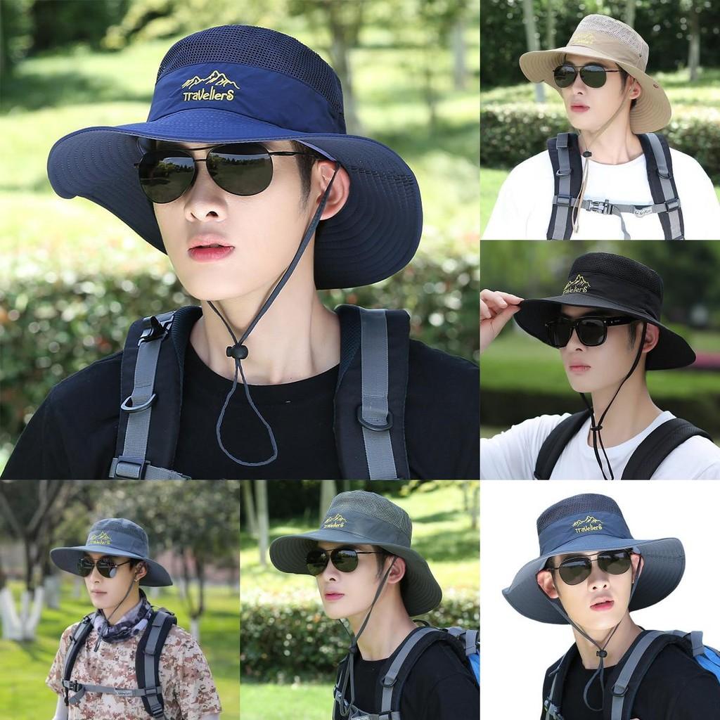 Fishermans Hat Summer With Wide Brim Breathable Design And Printing Letter