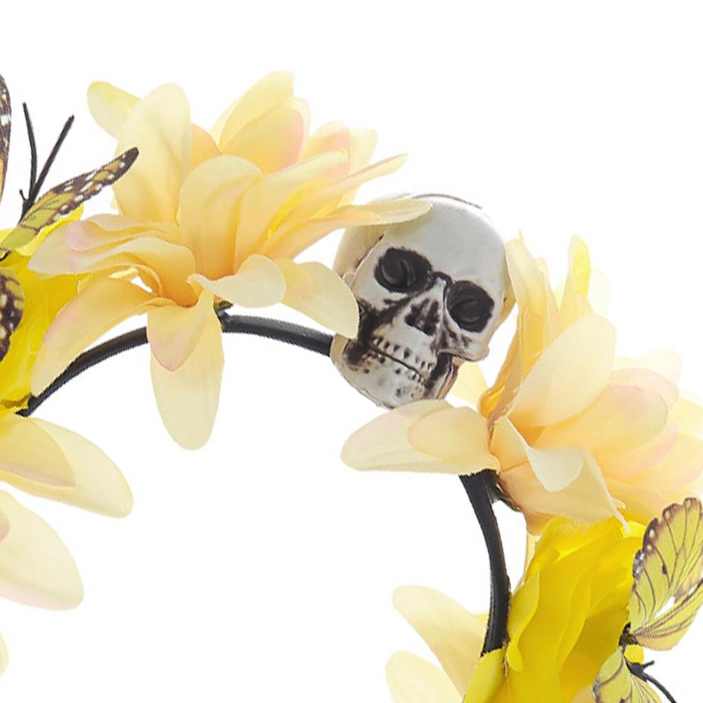 Creative Skull Headwear Butterfly Flower Headbands For Outdoor Halloween Costumes And Theme Parties Essential Accessory