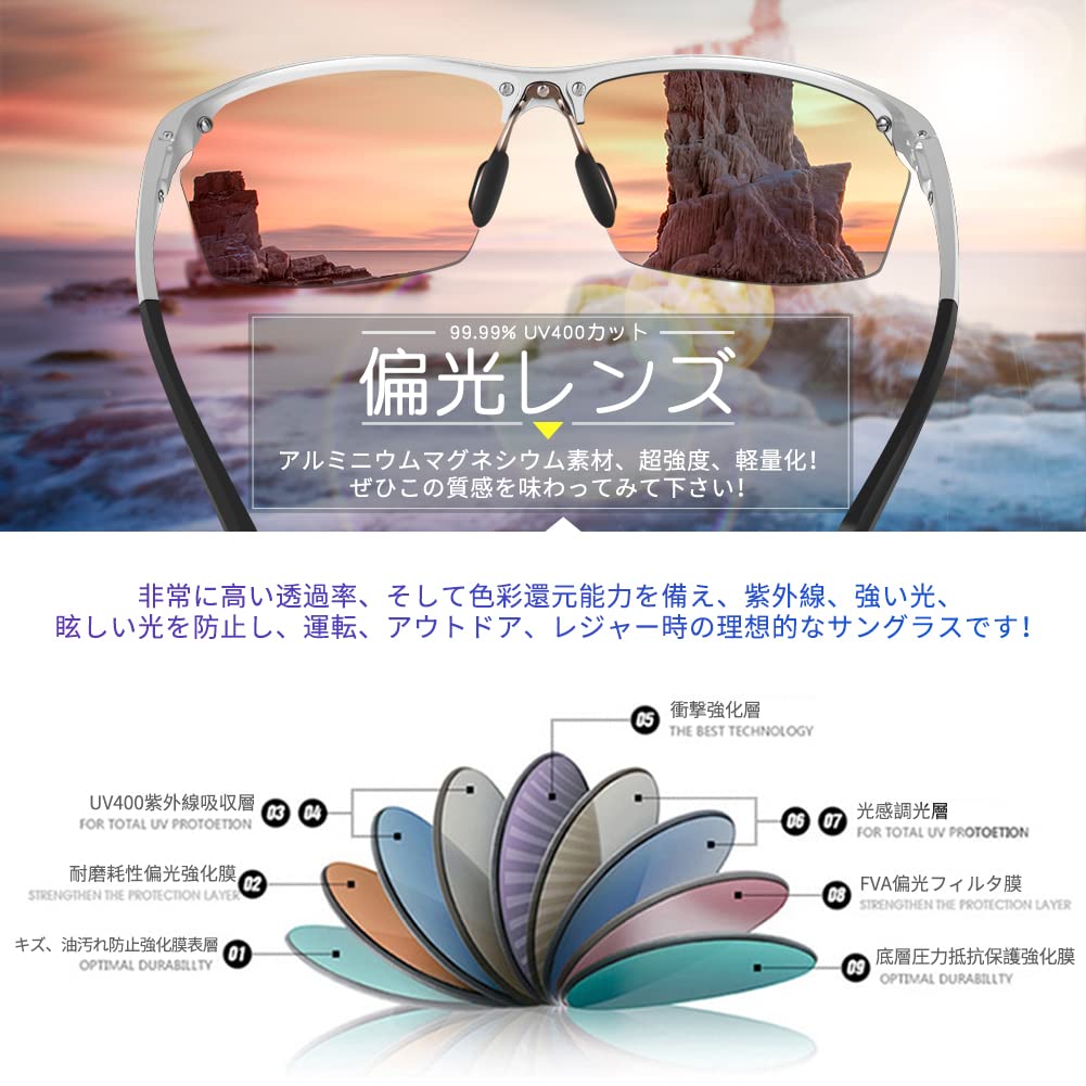 Sports UV400 Ultra for and Golf Laza-Vally Sunglasses, Polarized, Protection, AL-MG Alloy, Lightweight, Driving, Cycling, Fishing, Baseball, Skiing,