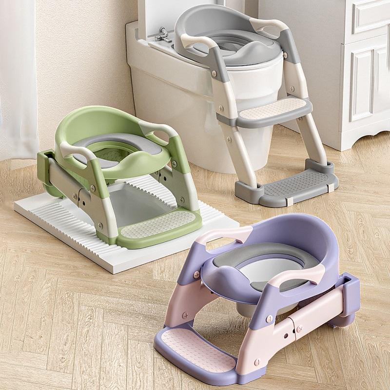 Children's Portable Household Step Toilet Baby Potty Training Seat Ring Foldable Auxiliary Step Child Urinal Step Stool Potty
