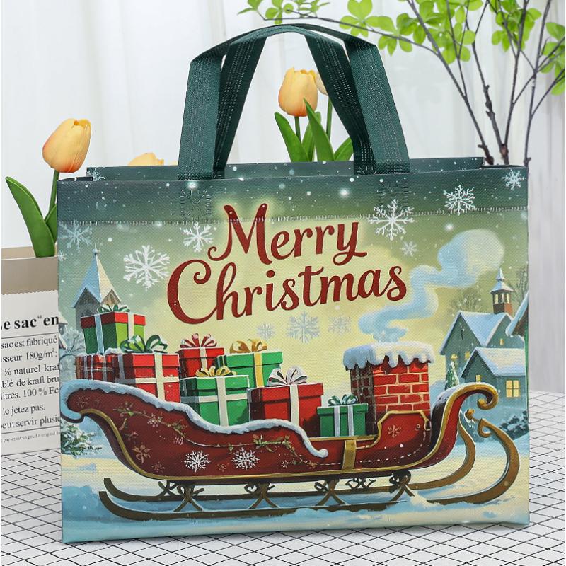 

Рождественские подарочные пакеты Украшение для рождественской вечеринки Детские сувениры 2025 Рождественские сумки с Санта-Клаусом Navidad Natal Новогодний подарок 2026