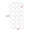 Scarf Ring Hanger, Ties Organizer Rack 28.25", Closet Organizer, Space Saving Hanger for Scarves, Belts, Tank Tops, Accessories - 18 Large Rings