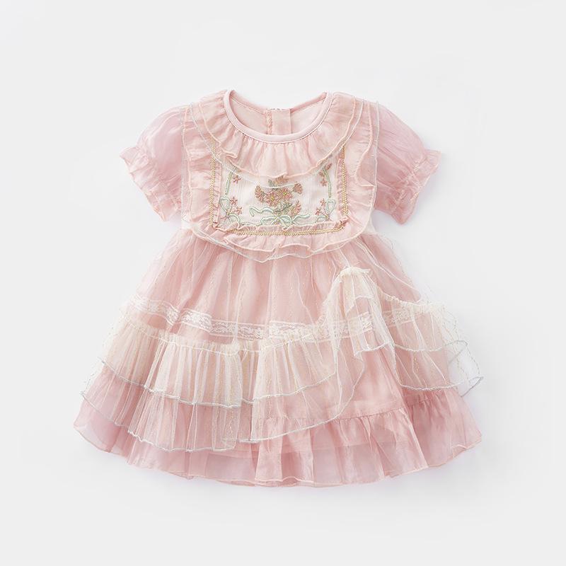 

Сетчатое платье принцессы для девочки на лето 2025 - Наряд на первый день рождения малышки Tag 80