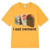 ZX Tee I Eat Cement Funny Chicken Nugget Meme T-shirt  Women  Casual Oversized T-shirts Harajuku Oversized T Shirts Streetwear