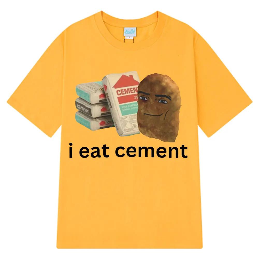 ZX Tee I Eat Cement Funny Chicken Nugget Meme T-shirt  Women  Casual Oversized T-shirts Harajuku Oversized T Shirts Streetwear