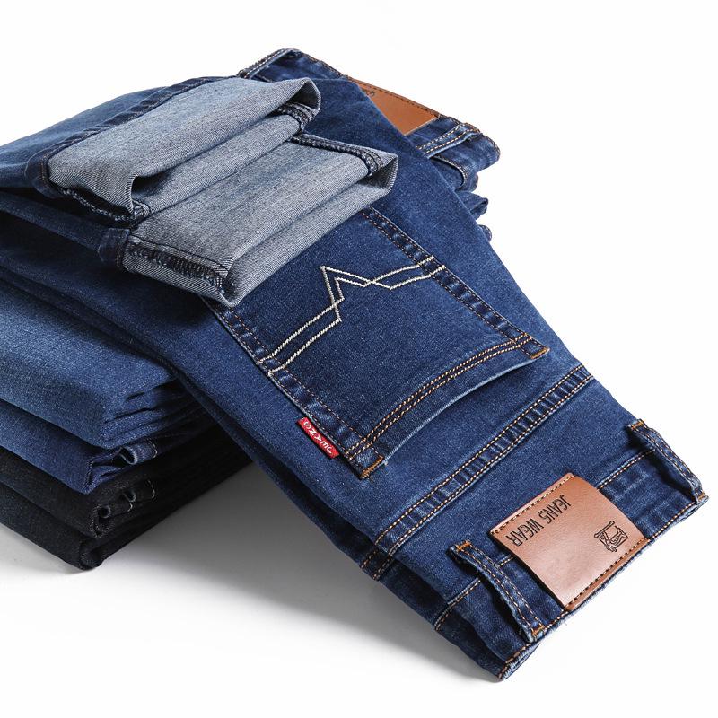 Men's Plus Size Loose Fit Straight Jeans - Durable Casual Wear
