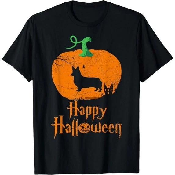 Corgi In Pumpkin Happy Halloween T-shirt